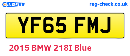YF65FMJ are the vehicle registration plates.