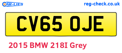CV65OJE are the vehicle registration plates.