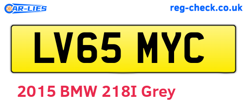 LV65MYC are the vehicle registration plates.