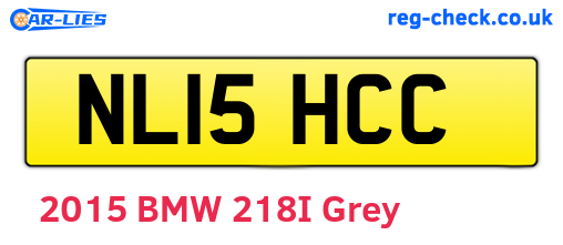 NL15HCC are the vehicle registration plates.