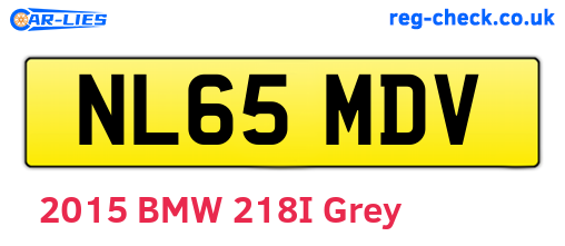 NL65MDV are the vehicle registration plates.