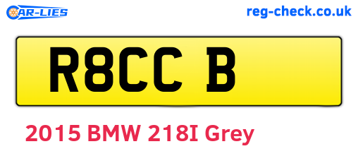 R8CCB are the vehicle registration plates.