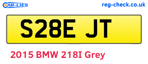 S28EJT are the vehicle registration plates.