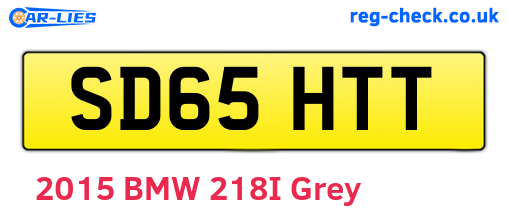 SD65HTT are the vehicle registration plates.
