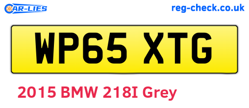 WP65XTG are the vehicle registration plates.