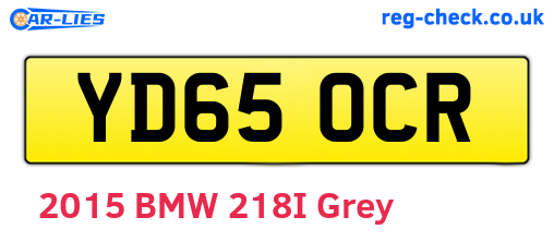 YD65OCR are the vehicle registration plates.