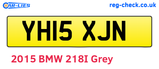 YH15XJN are the vehicle registration plates.