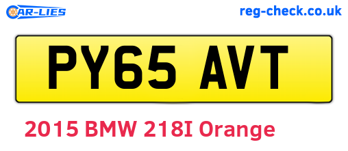 PY65AVT are the vehicle registration plates.