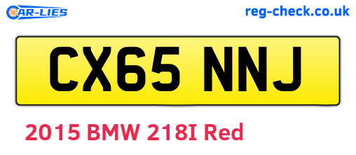 CX65NNJ are the vehicle registration plates.