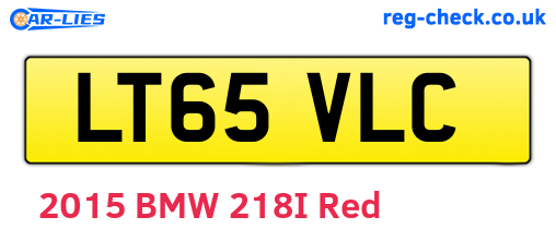 LT65VLC are the vehicle registration plates.