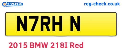N7RHN are the vehicle registration plates.