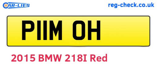 P11MOH are the vehicle registration plates.