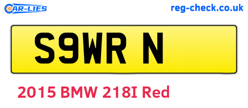 S9WRN are the vehicle registration plates.