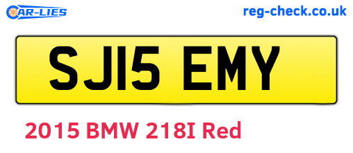 SJ15EMY are the vehicle registration plates.