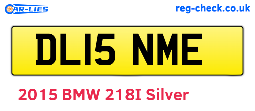 DL15NME are the vehicle registration plates.