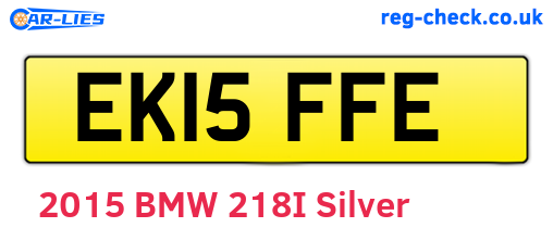 EK15FFE are the vehicle registration plates.
