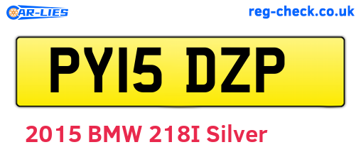 PY15DZP are the vehicle registration plates.