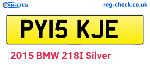 PY15KJE are the vehicle registration plates.