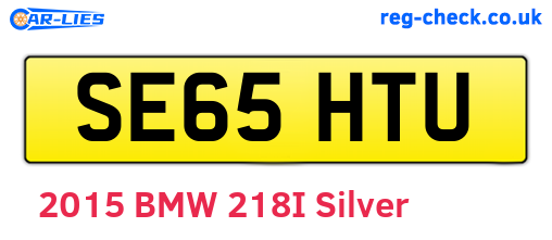 SE65HTU are the vehicle registration plates.