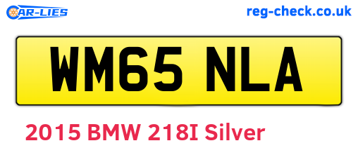 WM65NLA are the vehicle registration plates.