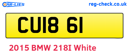CUI861 are the vehicle registration plates.