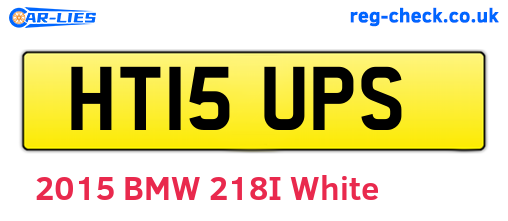 HT15UPS are the vehicle registration plates.