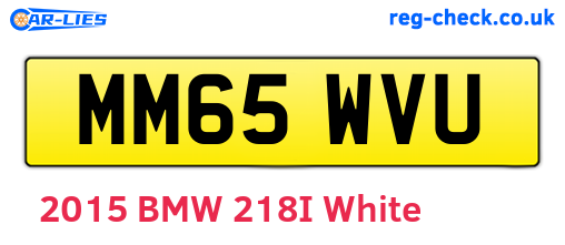 MM65WVU are the vehicle registration plates.