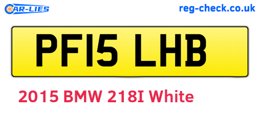 PF15LHB are the vehicle registration plates.