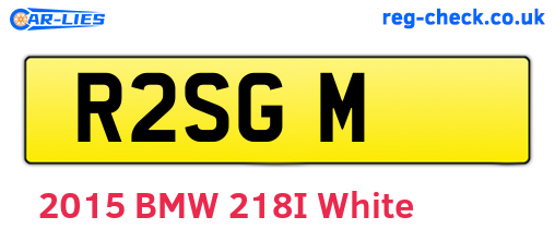 R2SGM are the vehicle registration plates.
