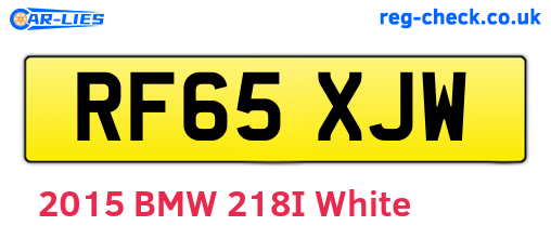 RF65XJW are the vehicle registration plates.
