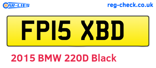FP15XBD are the vehicle registration plates.