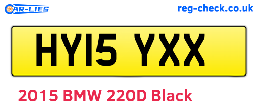 HY15YXX are the vehicle registration plates.