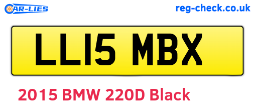 LL15MBX are the vehicle registration plates.