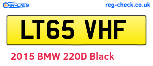 LT65VHF are the vehicle registration plates.
