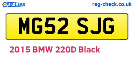 MG52SJG are the vehicle registration plates.