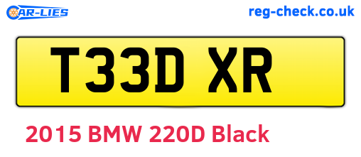 T33DXR are the vehicle registration plates.