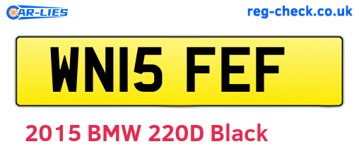 WN15FEF are the vehicle registration plates.