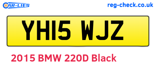 YH15WJZ are the vehicle registration plates.