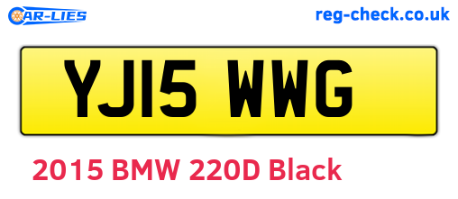 YJ15WWG are the vehicle registration plates.