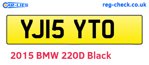 YJ15YTO are the vehicle registration plates.