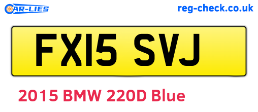 FX15SVJ are the vehicle registration plates.