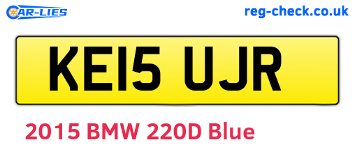 KE15UJR are the vehicle registration plates.