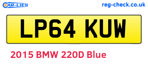 LP64KUW are the vehicle registration plates.