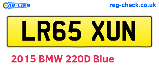 LR65XUN are the vehicle registration plates.