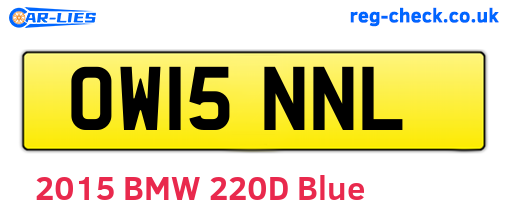 OW15NNL are the vehicle registration plates.