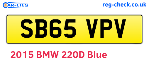 SB65VPV are the vehicle registration plates.
