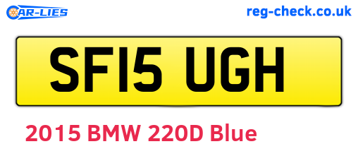 SF15UGH are the vehicle registration plates.