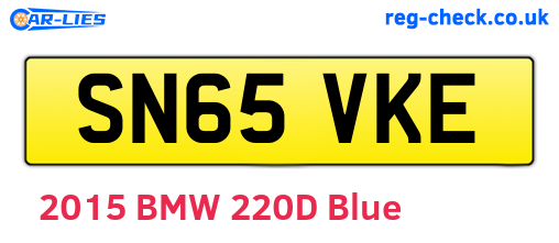 SN65VKE are the vehicle registration plates.