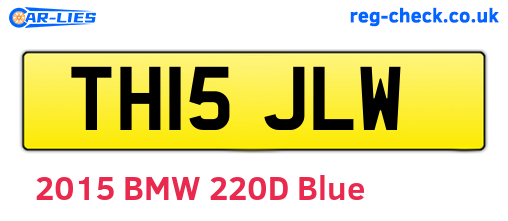 TH15JLW are the vehicle registration plates.