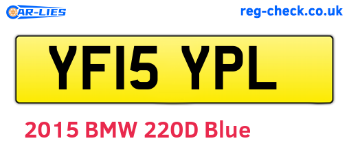 YF15YPL are the vehicle registration plates.